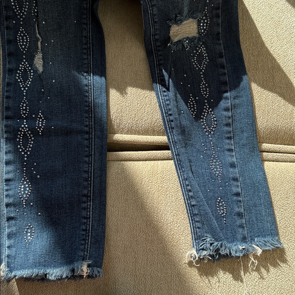 Golden Point Stretch Jeans – Size XS – Made in Italy – Shiny Finish - Picture 6 of 12